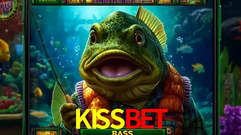 Personagem de peixe pescador do popular jogo de slot com tema de pescaria, uma das emocionantes opções de caça-níqueis para jogar e ganhar no cassino KISSBET.